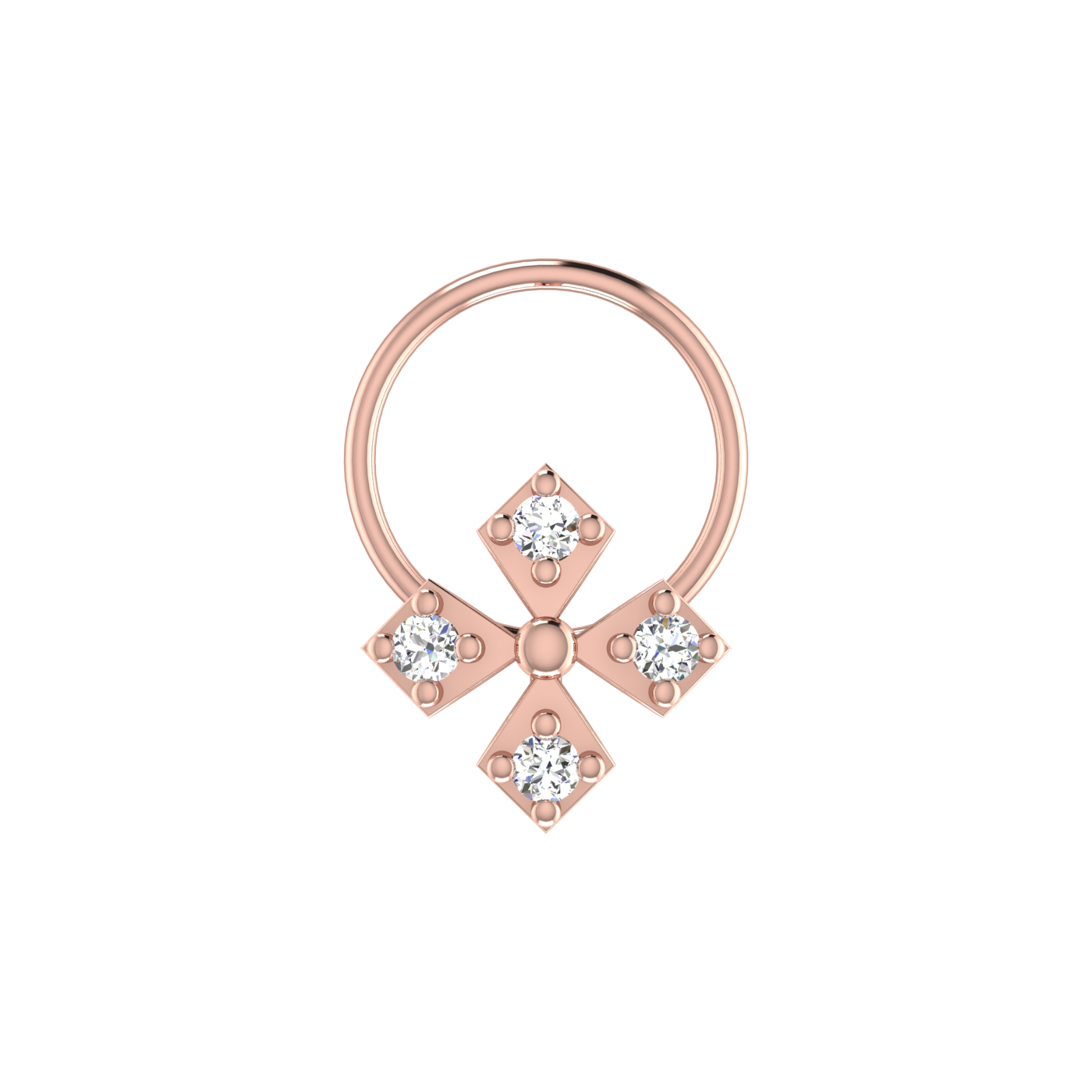 0.05 Carat Natural Diamond Nose Pin - HI Color, VS-SI Clarity.